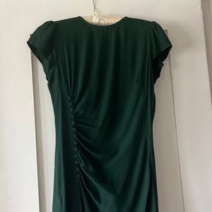 Reformation Fraiser Dress in Forest Green
